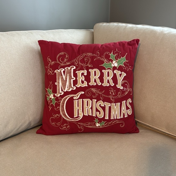 Pier 1 Christmas Throw Pillow - NWOT - Picture 2 of 7